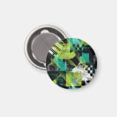 Muster für abstrakte geometrische Punkte Magnet (Vorderseite/Rückseite)