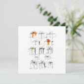 Muster für abstrakte Geschenkboxen Einladung (Stehend Vorderseite)