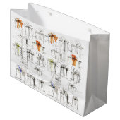 Muster für abstrakte Geschenkboxen Große Geschenktüte (Vorderseite Schrägansicht)