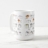 Muster für abstrakte Geschenkboxen Kaffeetasse (Vorderseite Links)