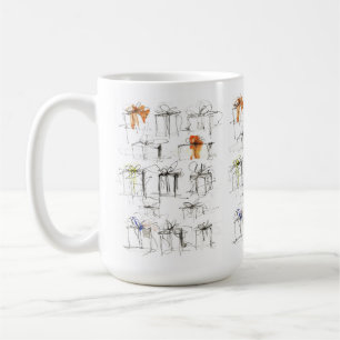 Muster für abstrakte Geschenkboxen Kaffeetasse