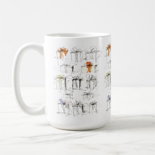 Muster für abstrakte Geschenkboxen Kaffeetasse (Links)