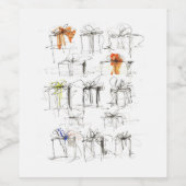 Muster für abstrakte Geschenkboxen Weinetikett (Einzelnes Label)