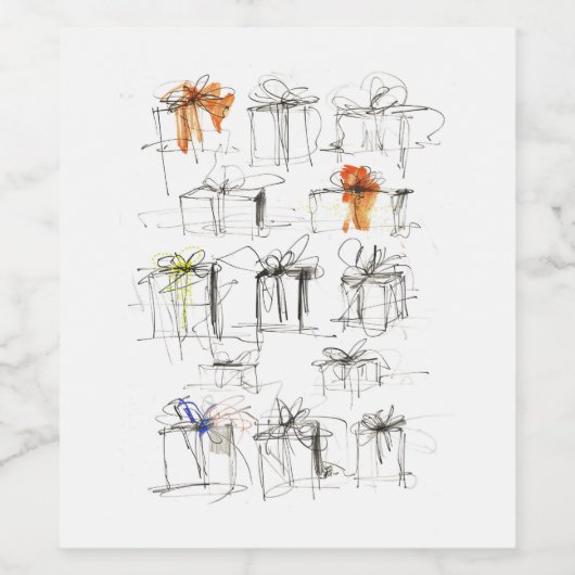 Muster für abstrakte Geschenkboxen Weinetikett (Einzelnes Label)