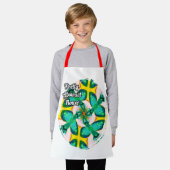 Muster für abstrakte grüne Blume Schürze (Getragen)