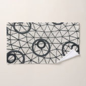 Muster für Abstrakte Kreise in Schwarz und Weiß Badhandtuch Set (Handtuch)