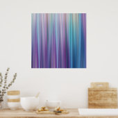 Muster für abstrakte Lila und Aquamarine Streifen Poster (Küche)