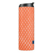 Muster für abstrakte Orange Line-Striche Thermosbecher (Nach links gedreht)