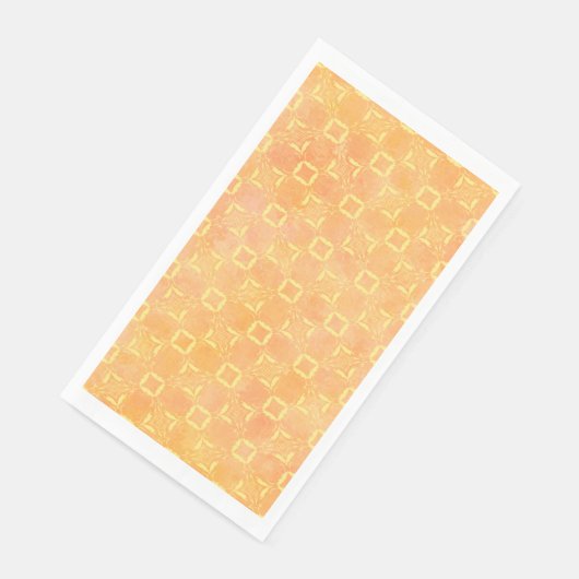 Muster für Abstrakte Quadrate in Gelb, Rosa und Or Serviette (Ecke)