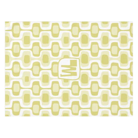 Muster für Abstrakte Quadrate in Mutgelb Tischdecke (Vorderseite (Horizontal))