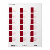 Muster für Abstrakte rote Kreise auf Weiß Adressaufkleber (Vorne)