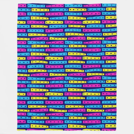 Muster für abstrakte Streifen - Farben 02 auf dunk Fleecedecke (Vorderseite)