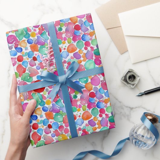 Muster für Abstrakte Wasserfarbenspuren für Girly  Geschenkpapier (Schenken)