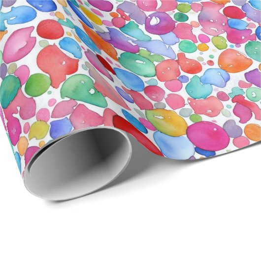 Muster für Abstrakte Wasserfarbenspuren für Girly  Geschenkpapier (Rolleneckpunkt)