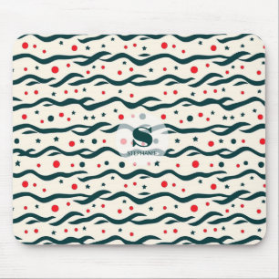 Muster für abstrakte Wavy Lines und geometrische F Mousepad