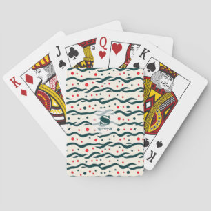 Muster für abstrakte Wavy Lines und geometrische F Spielkarten