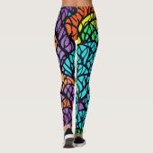 Muster für abstraktes geometrisches Regenbogengefl Leggings (Rückseite)