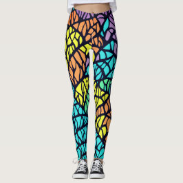 Muster für abstraktes geometrisches Regenbogengefl Leggings