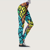 Muster für abstraktes geometrisches Regenbogengefl Leggings (Rechts)