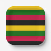 Muster für afrikanische Farben Pappteller (Vorderseite)