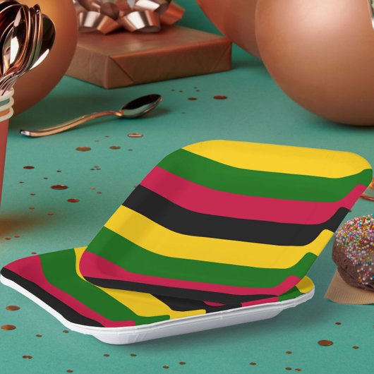 Muster für afrikanische Farben Pappteller