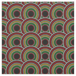 Muster für afrikanische Print-Kreise in Red Gold G Stoff