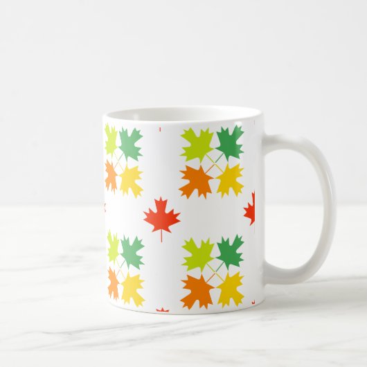 Muster für Ahorn-Blätter Kaffeetasse (Rechts)