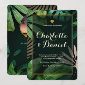 Muster für aktuelle Blätter | Einladung zur Hochze (Vorne/Hinten)