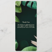 Muster für aktuelle Blätter | Menü-Karte für Hochz Menükarte (Rückseite)