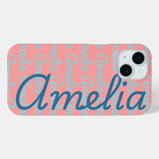 Muster für Amelia-Signature-Namen Case-Mate iPhone Hülle (Rückseite (Horizontal))