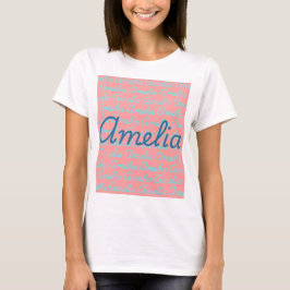 Muster für Amelia-Signature-Namen T-Shirt