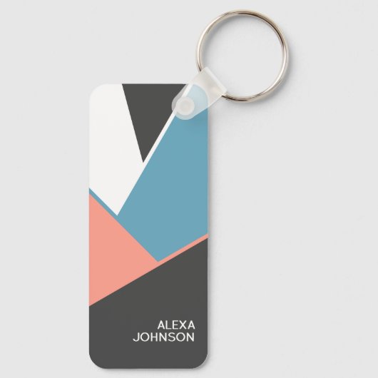 Muster für Angesagte Blockart mit benutzerdefinier Schlüsselanhänger (Rückseite)