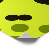 Muster für angesagte geometrische Kreise grün und  Poster (Ecke)