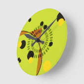 Muster für angesagte geometrische Kreise grün und  Runde Wanduhr (Winkel)