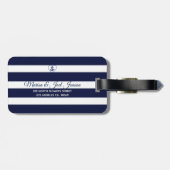 Muster für Anker und blaue Streifen Gepäckanhänger (Rückseite horizontal)