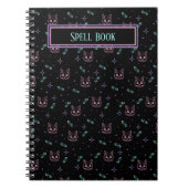 Muster für anpassbare Hexenkatzen und Kristalle Notizblock (Vorderseite)