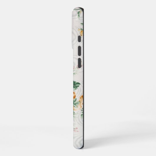 Muster für antike Blumenmuster iPhone Hülle (Linke Seite)