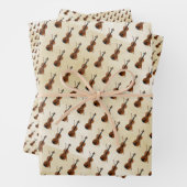 Muster für antike Violinmusik Geschenkpapier Set (Beispiel)