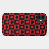 Muster für Anzug mit roter und schwarzer Karte Case-Mate iPhone Hülle (Rückseite (Horizontal))