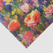 Muster für Aprikosen und Lila Blume Seidenpapier (Detail)