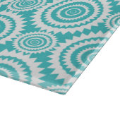Muster für Aqua und White Geometric Schneidebrett (Ecke)