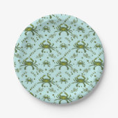 Muster für Aquakulturkrebs Pappteller (Vorderseite)