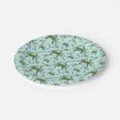 Muster für Aquakulturkrebs Pappteller (Schrägansicht)