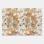 Muster für Aquamarine, blaue, grafische Blume Geschenkpapier Set (Vorderseite 2)