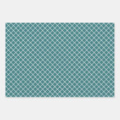 Muster für aquamarine blaue Streifen, Punkte Geschenkpapier Set (Vorderseite 3)