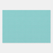 Muster für aquamarine blaue Streifen, Punkte Geschenkpapier Set (Vorderseite 2)