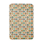 Muster für Aquamarine Funky Orange-braune Kreise d Badematte (Vorderseite Vertikal)