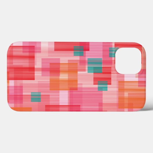 Muster für aquamarine geometrische Quadrate mit ab Case-Mate iPhone Hülle (Rückseite (Horizontal))