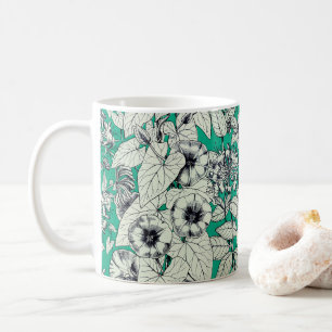Muster für Aquamarine Grafikfarben Kaffeetasse