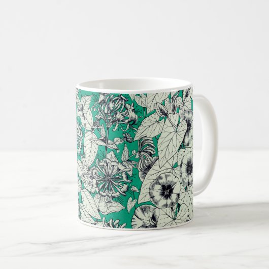Muster für Aquamarine Grafikfarben Kaffeetasse (VorderseiteRechts)